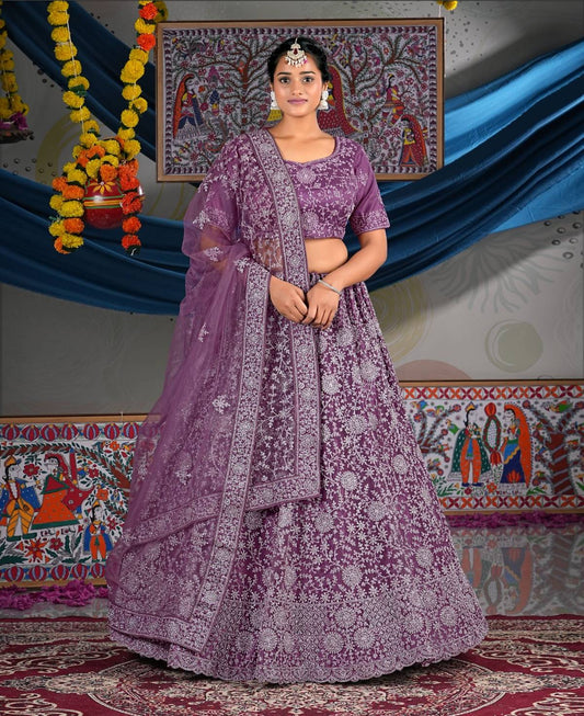 Latest Semi Stitched Netted Lehenga Choli