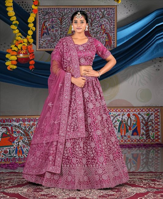 Latest Semi Stitched Netted Lehenga Choli