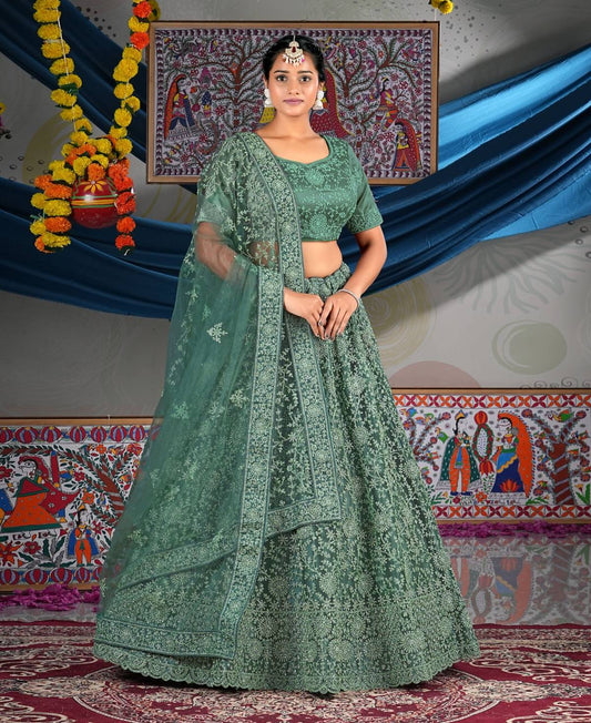 Latest Semi Stitched Netted Lehenga Choli