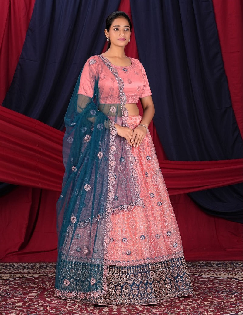 Latest Semi Stitched Netted Lehenga Choli