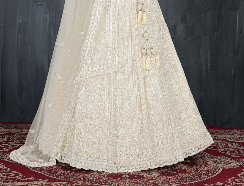 New Semi Stitiched Netted Lehenga Choli