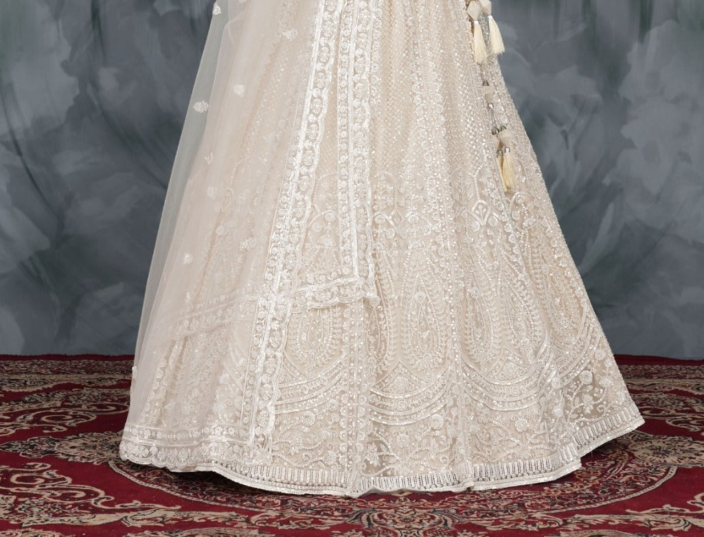 New Semi Stitiched Netted Lehenga Choli