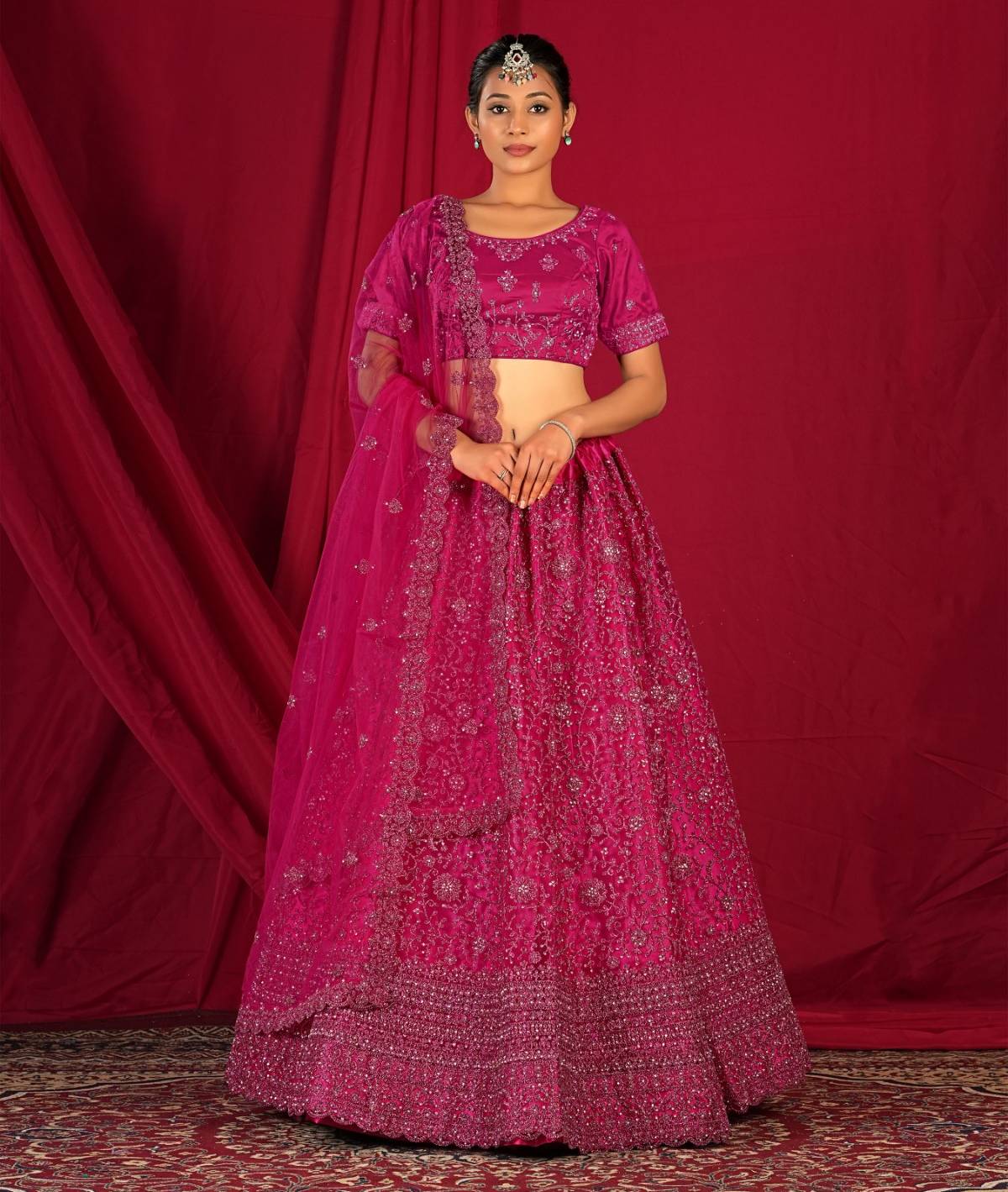 Latest Semi Stitched Netted Lehenga Choli