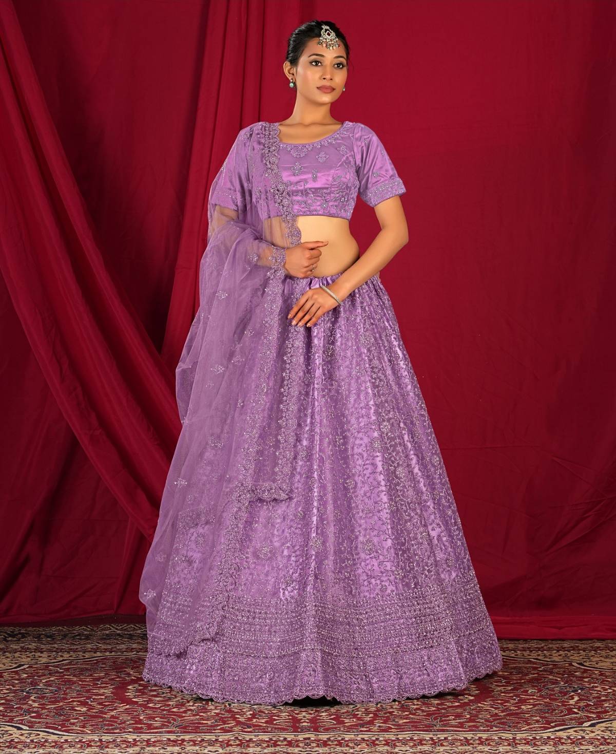 Latest Semi Stitched Netted Lehenga Choli