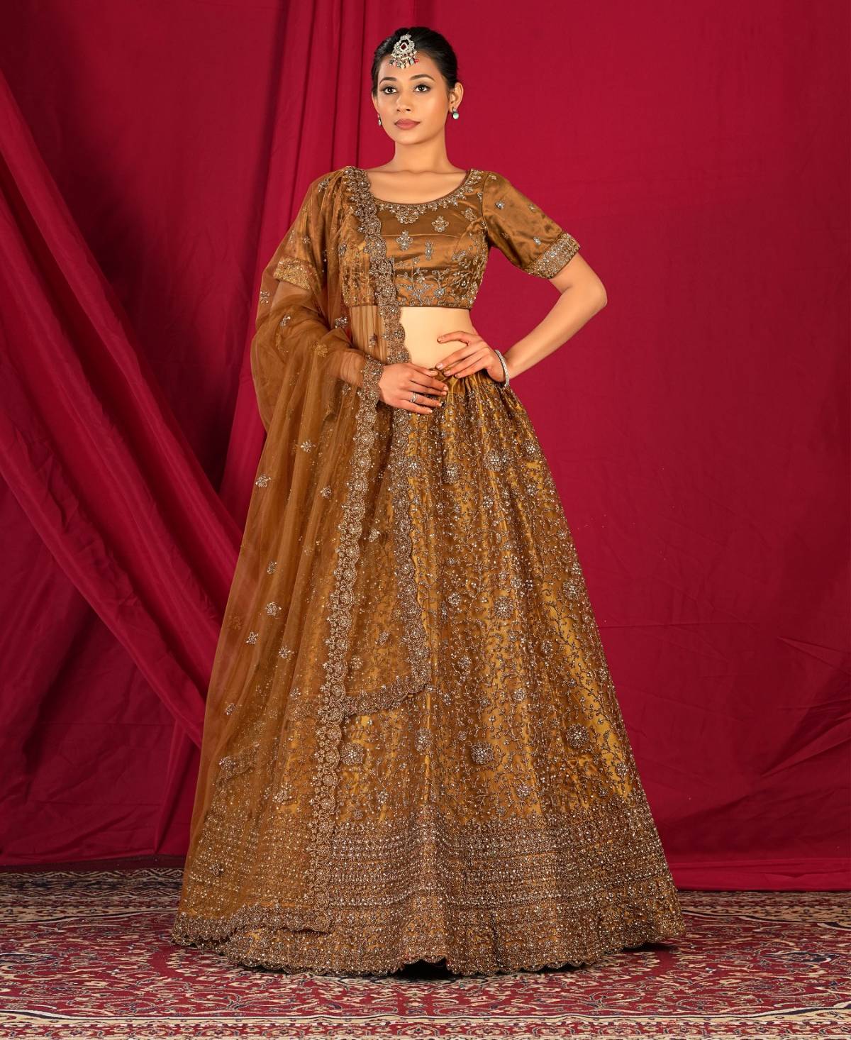 Latest Semi Stitched Netted Lehenga Choli