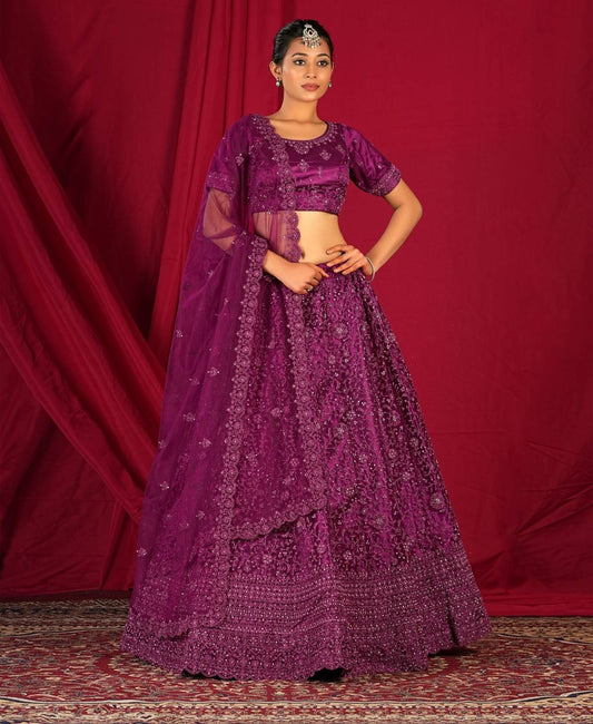 Latest Semi Stitched Netted Lehenga Choli