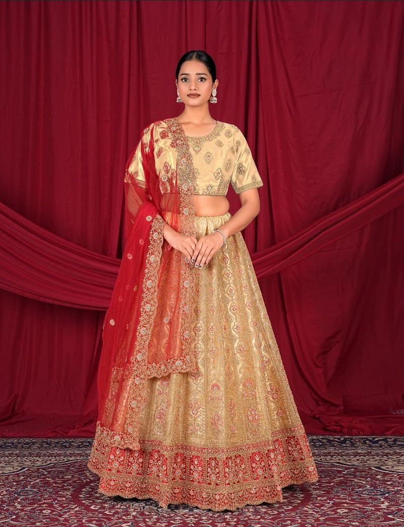 Latest Semi Stitched Netted Lehenga Choli