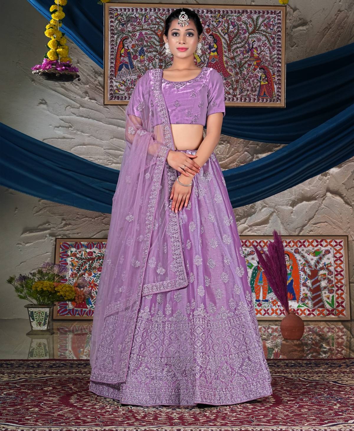 Latest Semi Stitched Netted Lehenga Choli