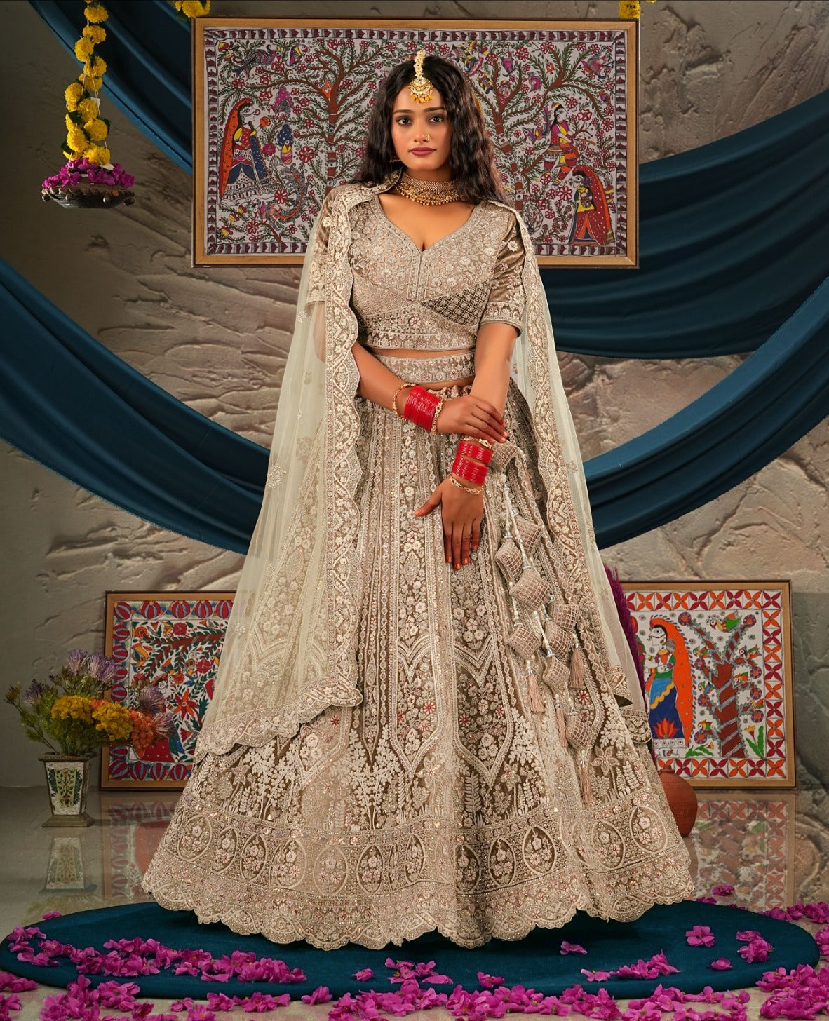 Latest Semi Stitched Velvet Lehenga Choli