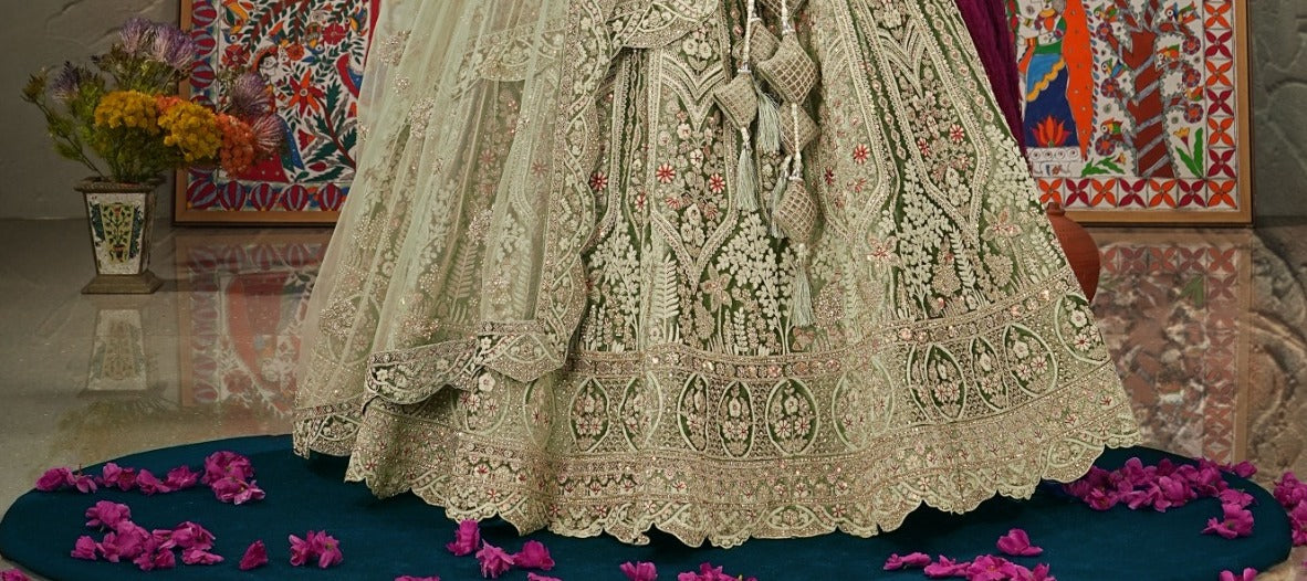 Latest Semi Stitched Velvet Lehenga Choli