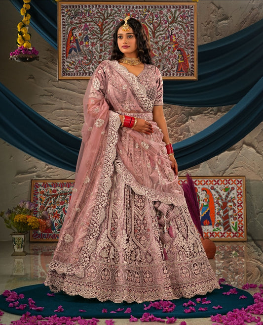 Latest Semi Stitched Velvet Lehenga Choli