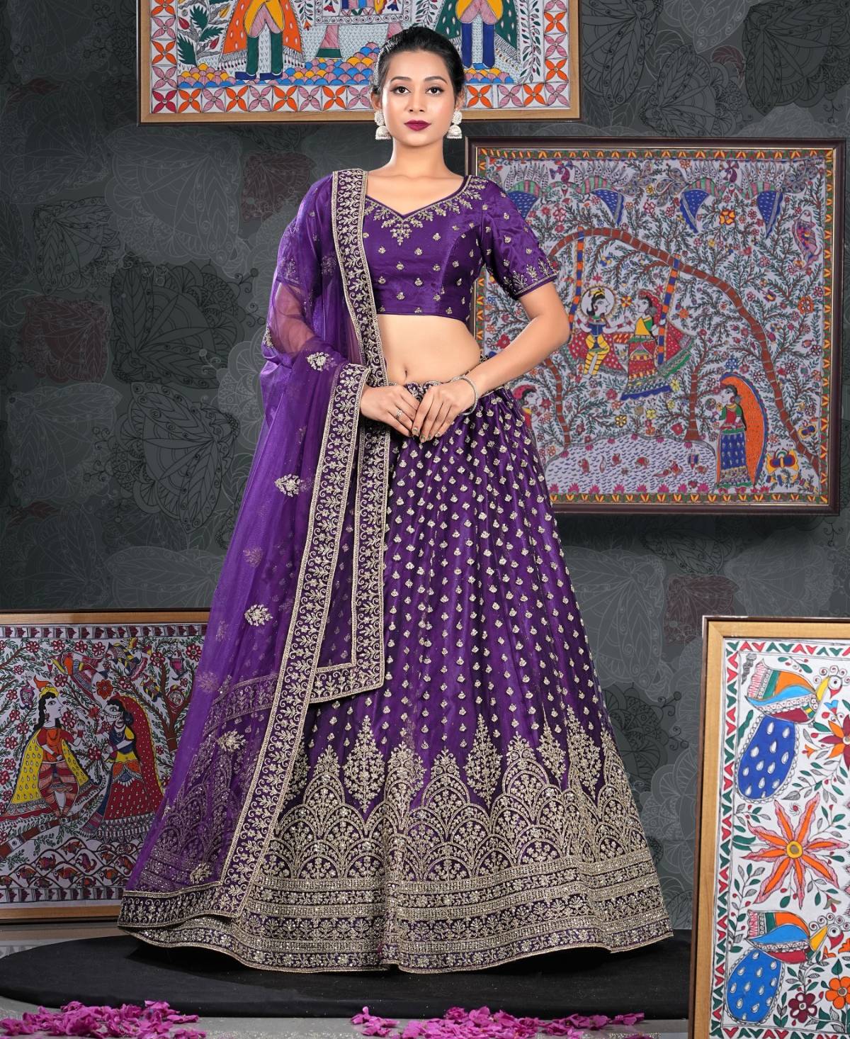 Latest Semi Stitched Netted Lehenga Choli