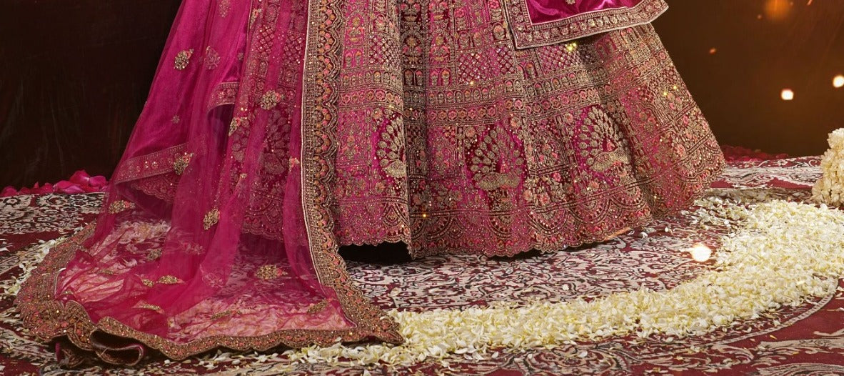 Latest Semi Stitched Velvet Lehenga Choli