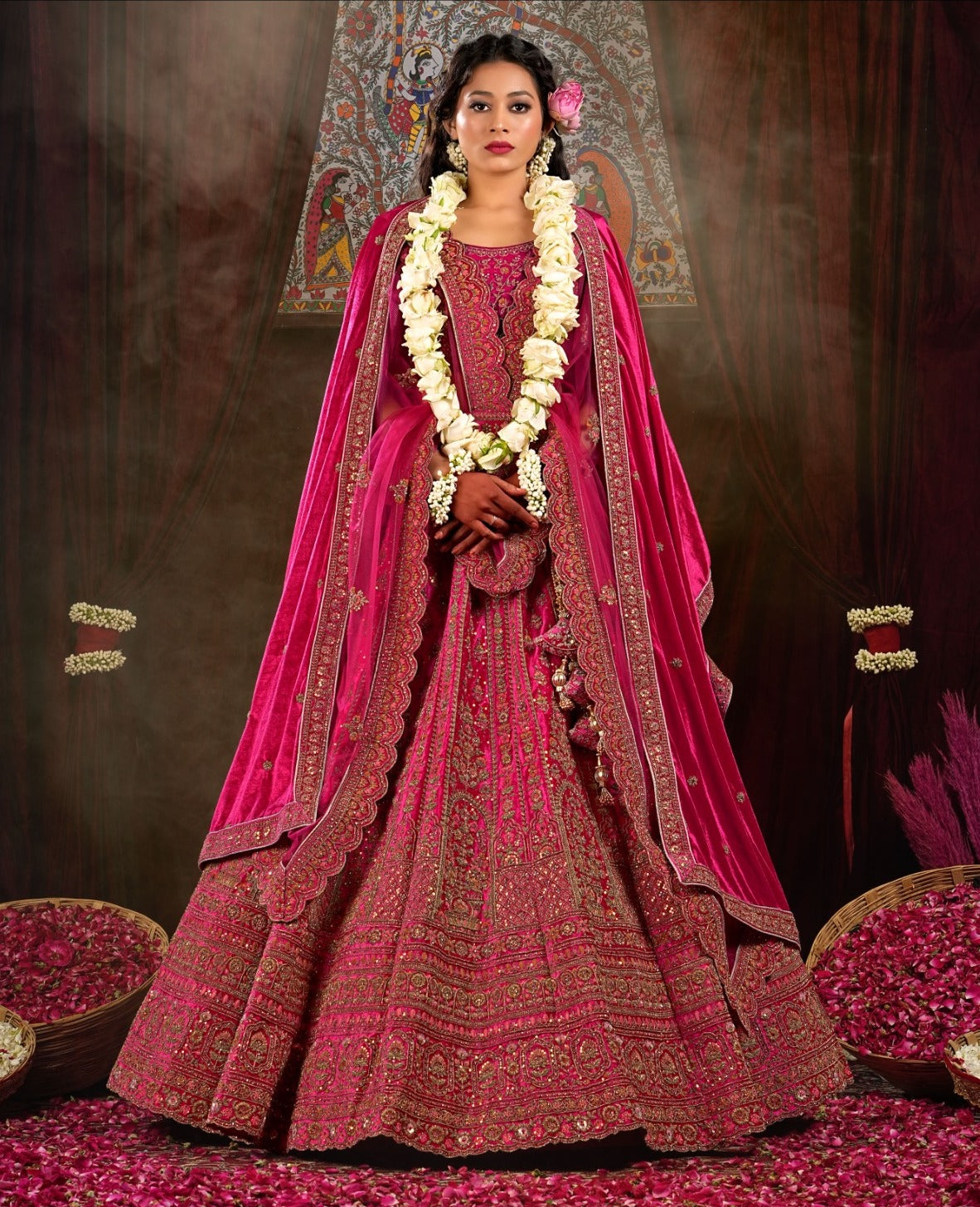 Latest Semi Stitched Velvet Lehenga Choli