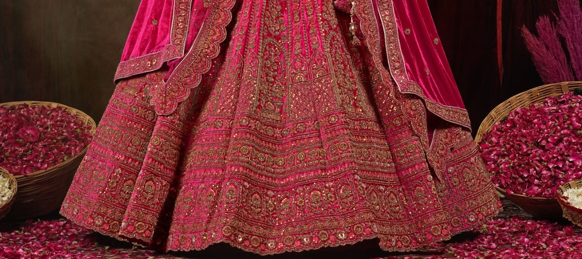 Latest Semi Stitched Velvet Lehenga Choli