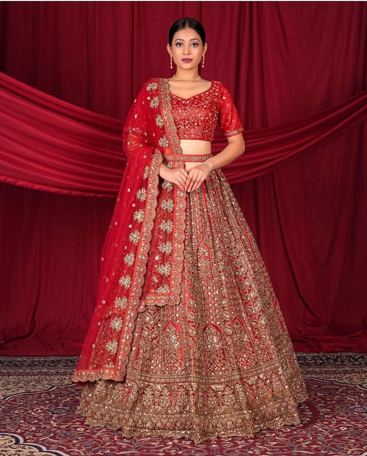 Latest Semi Stitched Netted Lehenga Choli