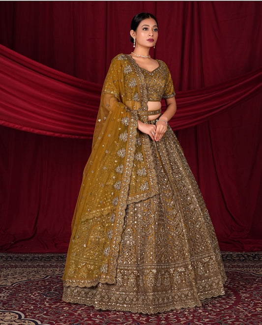 Latest Semi Stitched Netted Lehenga Choli