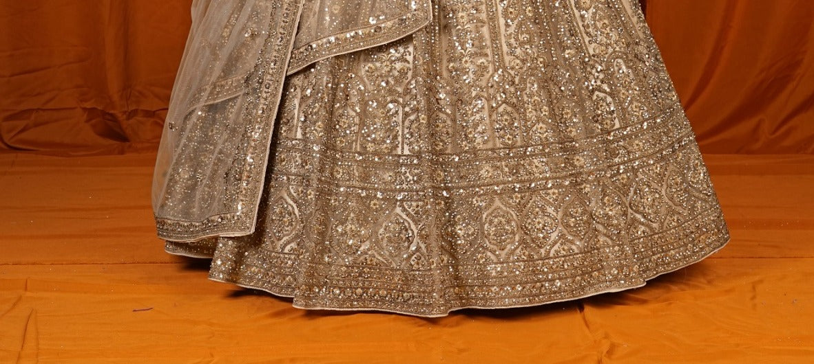 Latest Semi Stitched Netted Lehenga Choli