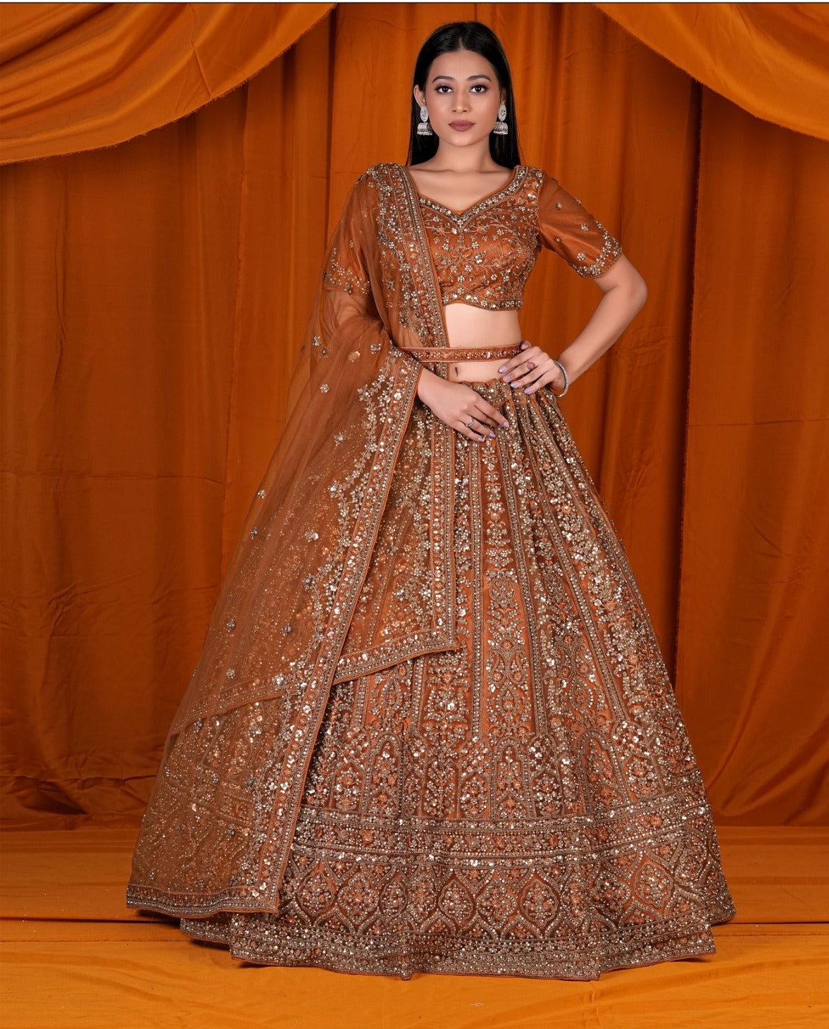 Latest Semi Stitched Netted Lehenga Choli