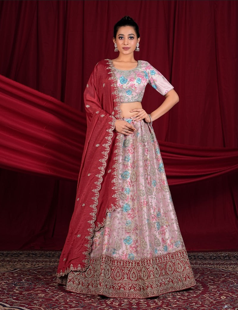 Latest Semi Stitched Netted Lehenga Choli