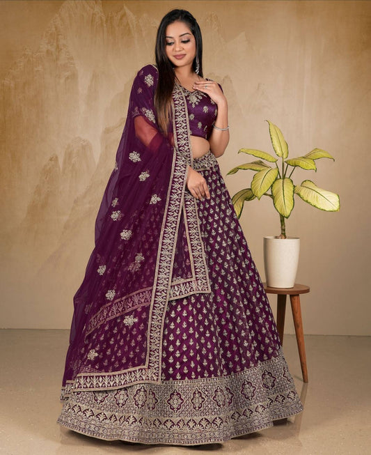 Latest Semi Stitched Netted Lehenga Choli