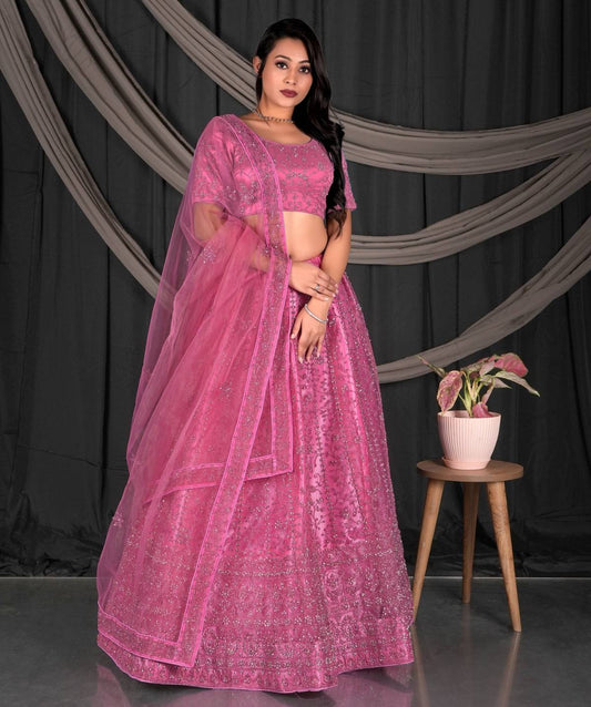 Latest Semi Stitched Netted Lehenga Choli