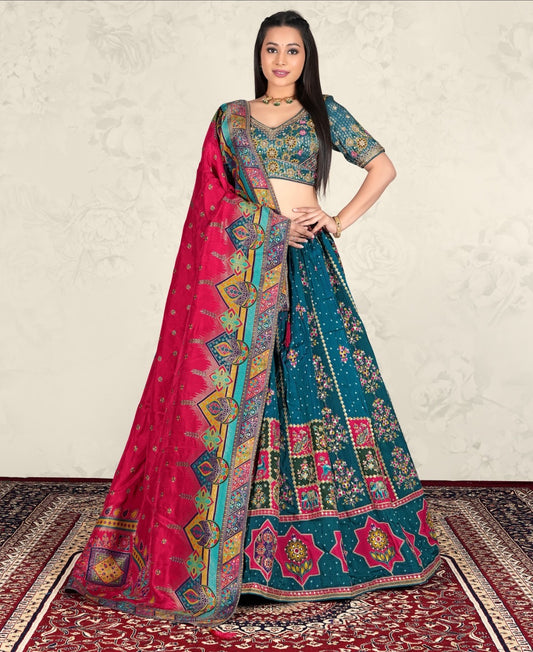 Latest Semi Stitched Lehenga Choli With Dupatta.