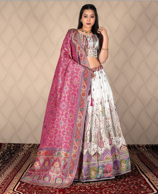 Latest Semi Stitched Lehenga Choli With Dupatta.