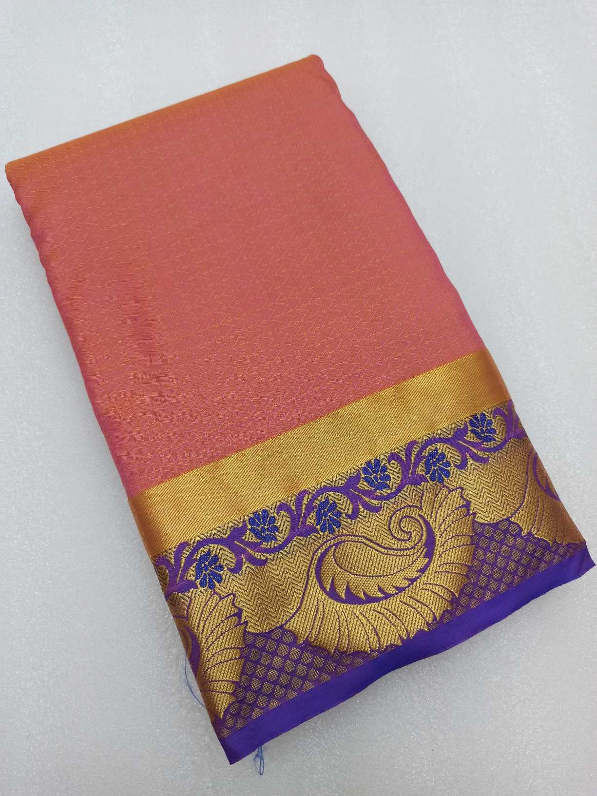 Latest Orange Art Silk  Handwoven Wedding Festival Heavy Border Saree