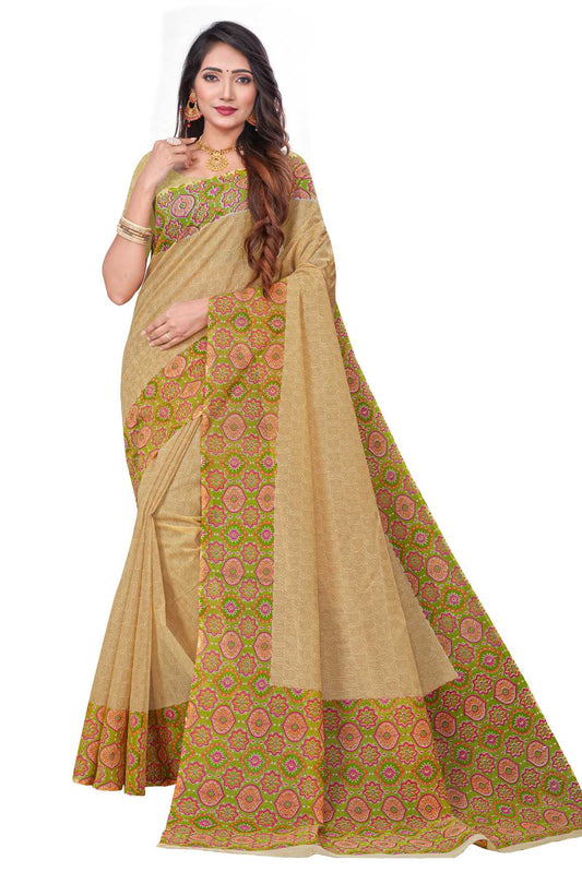 LATEST COTTON PRINTED SAREE