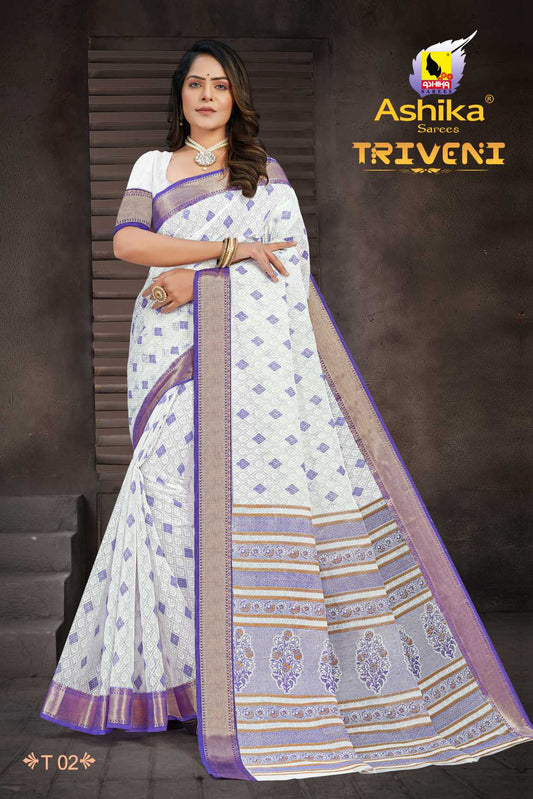 LATEST GADWAL COTTON PRINTED SAREE