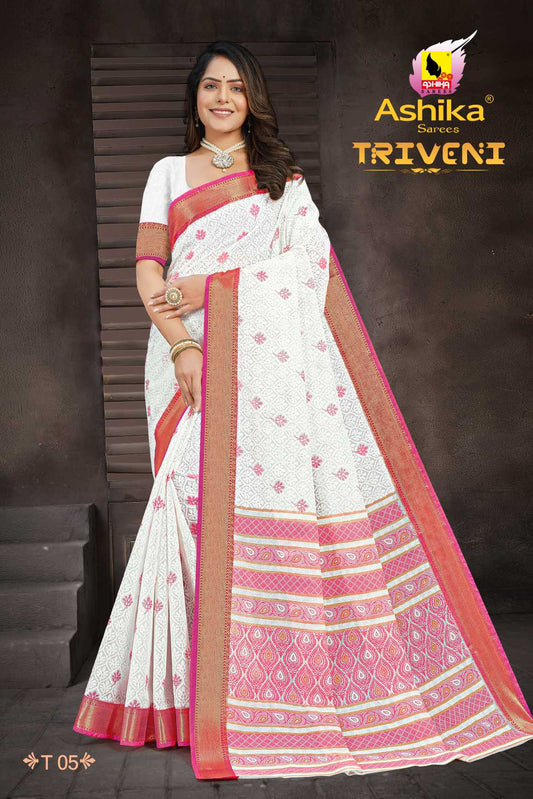 LATEST GADWAL COTTON PRINTED SAREE