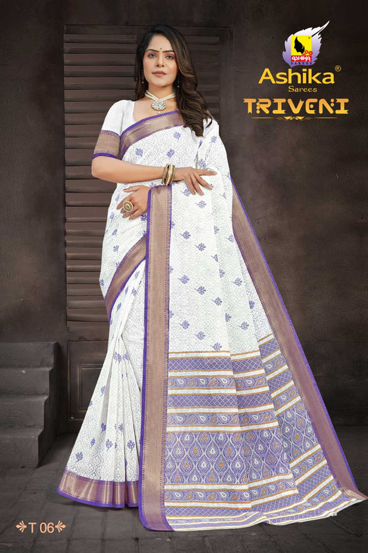 LATEST GADWAL COTTON PRINTED SAREE