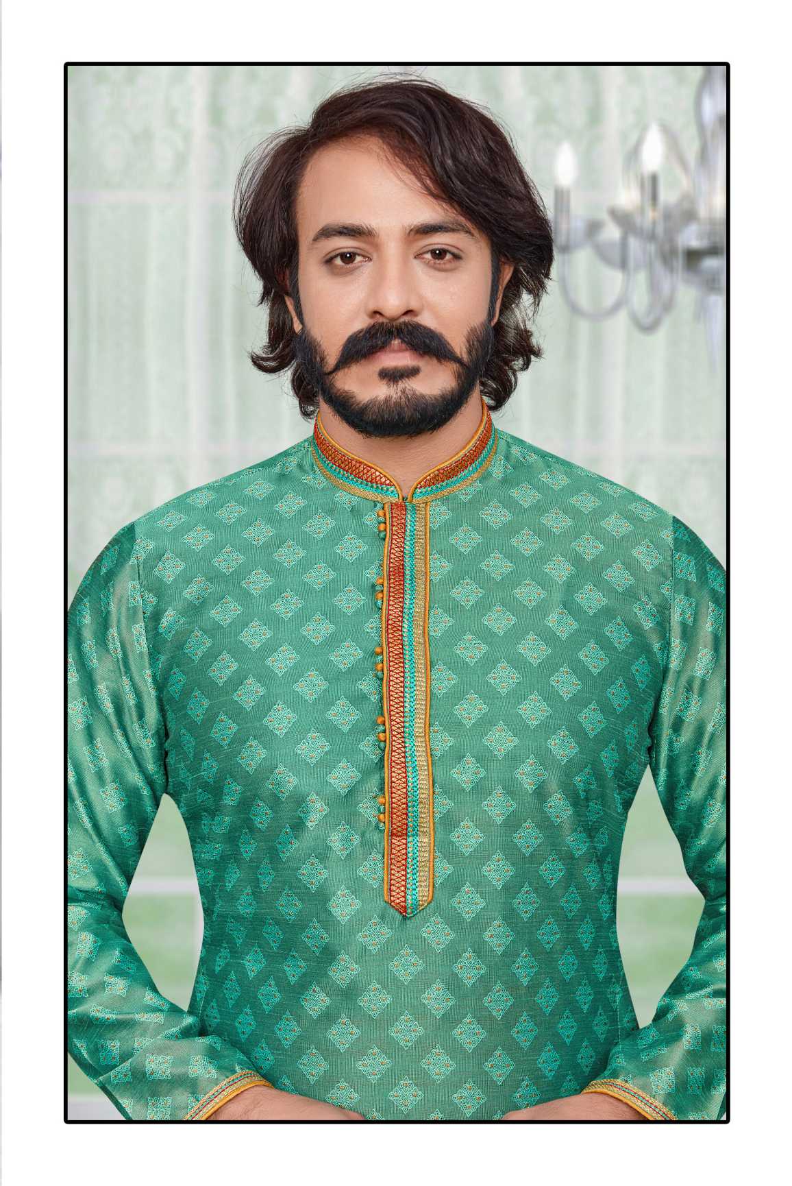 Indowestren Semi Cotton Kurta Pyjama