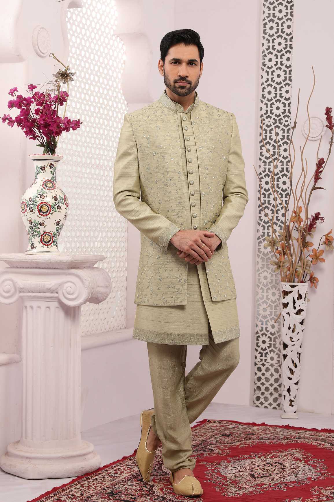 latest Indo Westren Ethnic Wedding Sherwani's