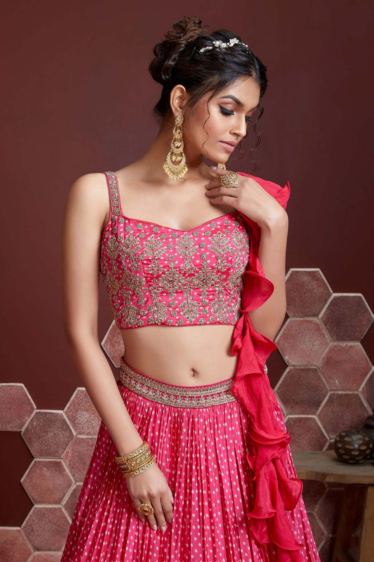 SUDARSHAN SILK'S Wedding Catalog Designer SEMISTITCHED Lehenga Choli