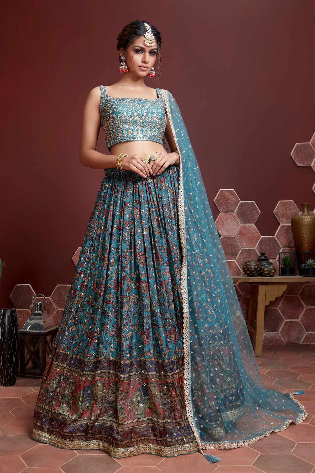 SUDARSHAN SILK'S Wedding Catalog Designer SEMISTITCHED Lehenga Choli