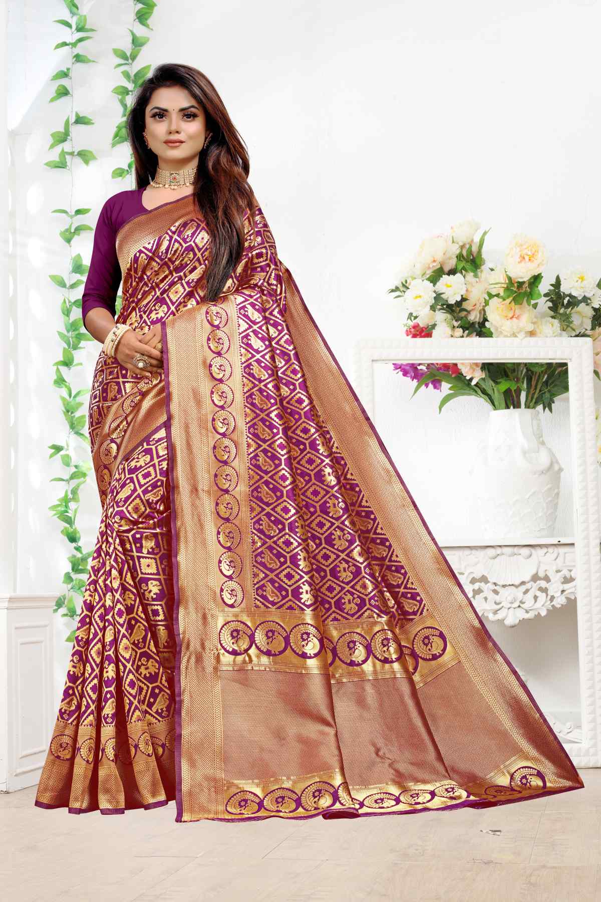 Sudarshan silks latest Fancy Silk Saree