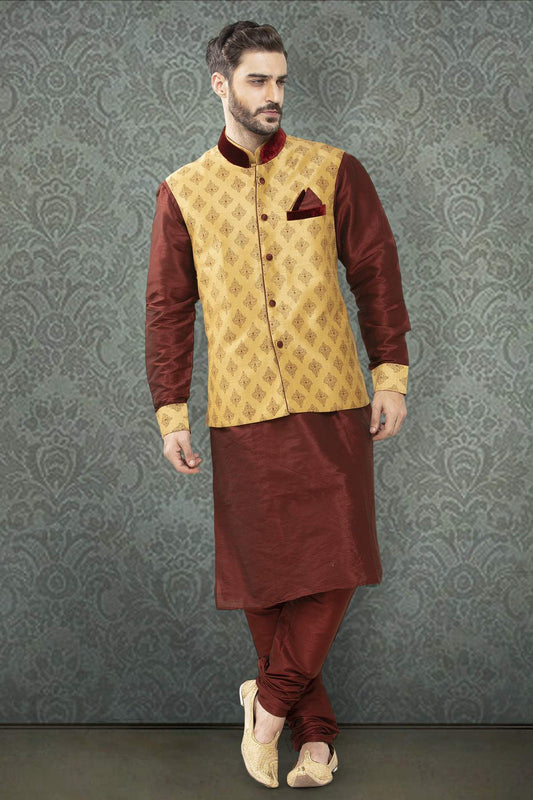 Sudarshan Silks latest kurta set with jacket