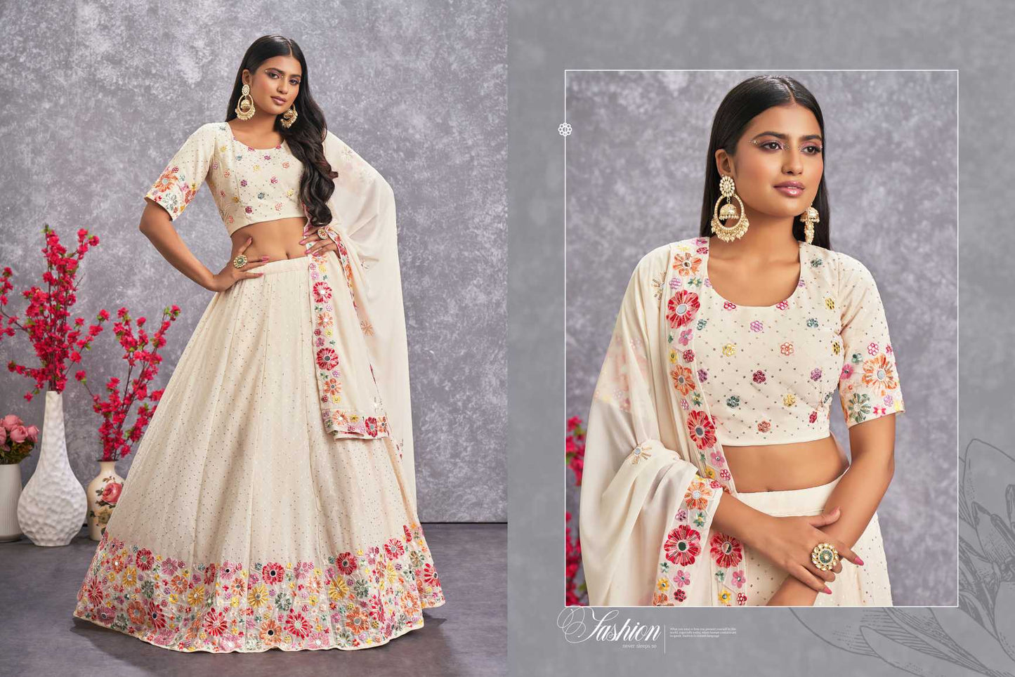 Latest Semi Stitched Georgette Lehenga Choli