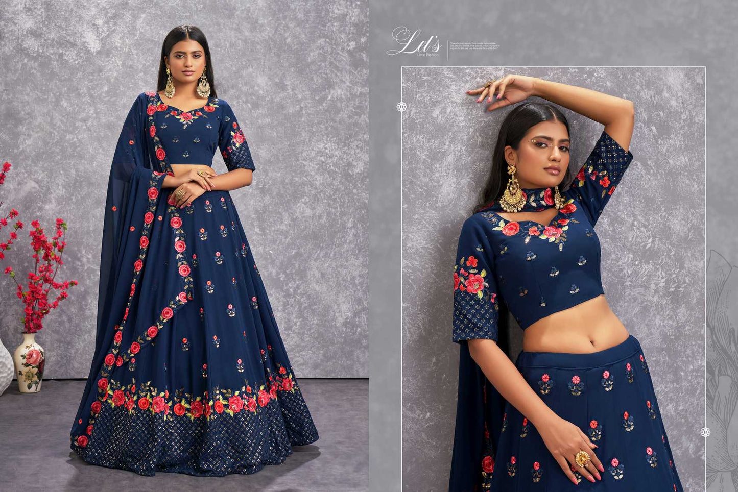 Latest Semi Stitched Georgette Lehenga Choli