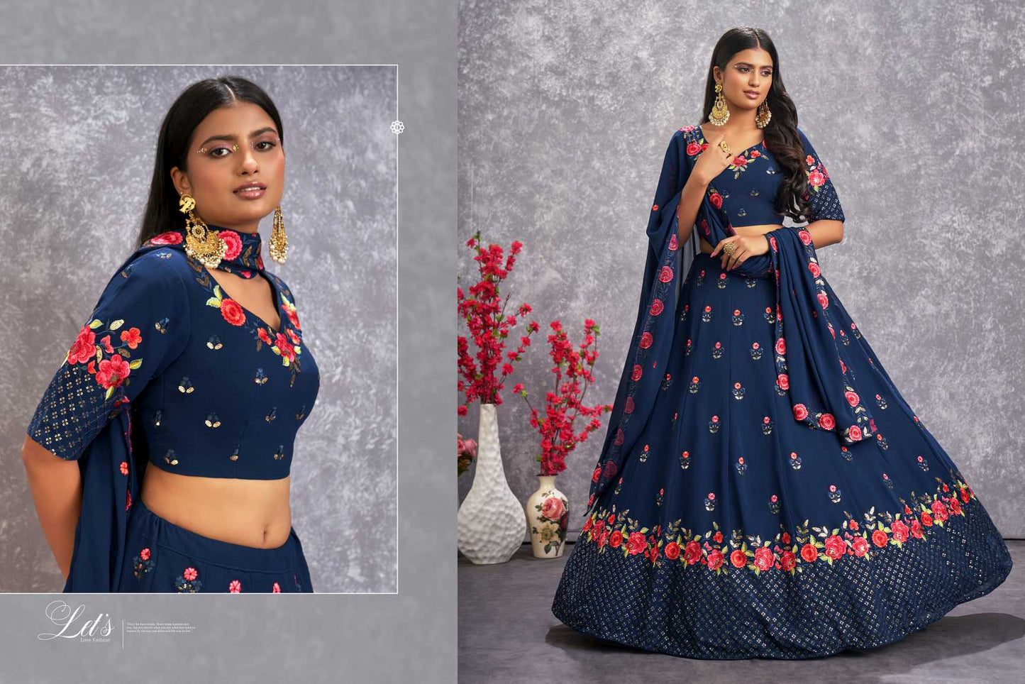 Latest Semi Stitched Georgette Lehenga Choli