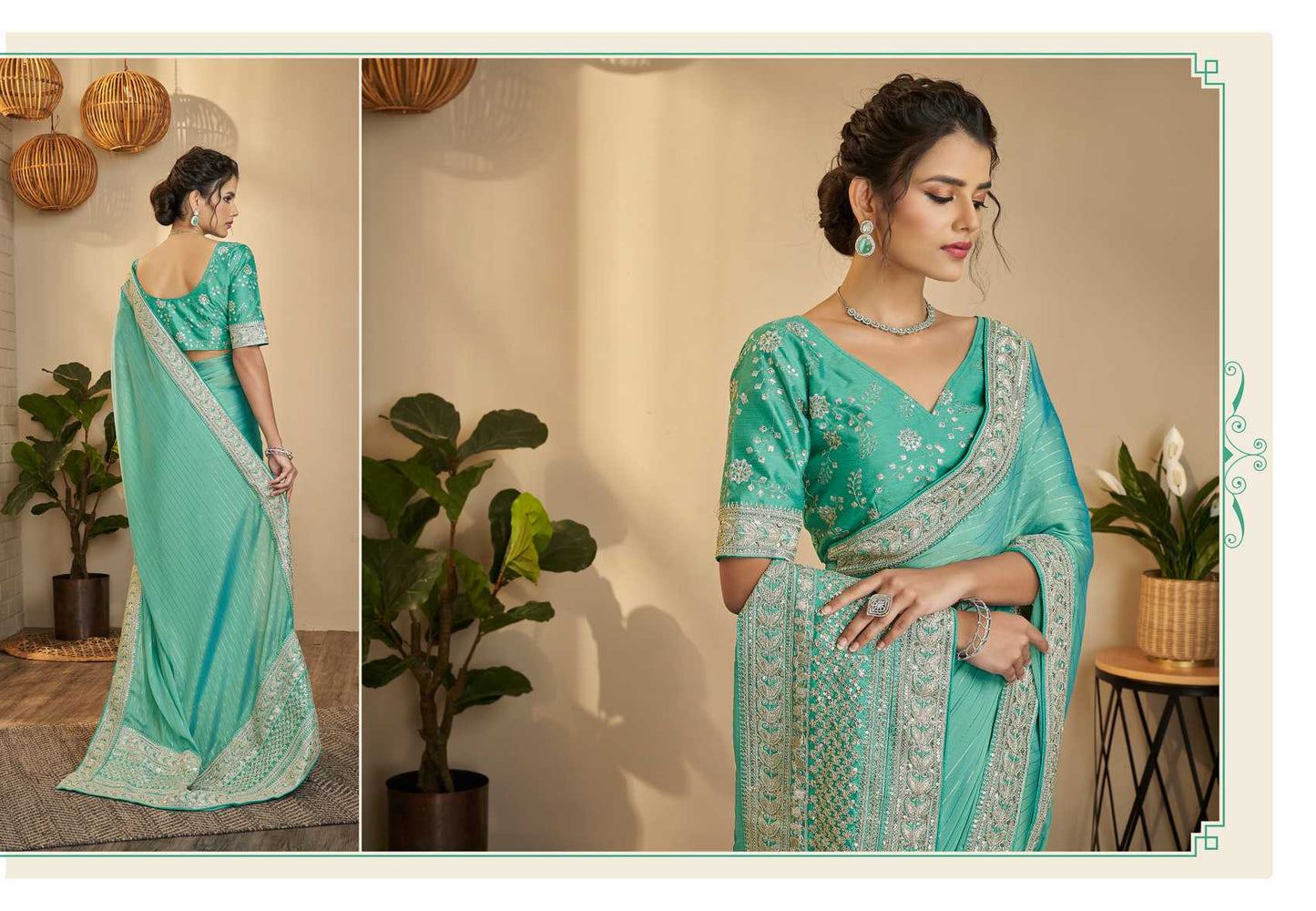 Latest Designer Georgette Silk Saree