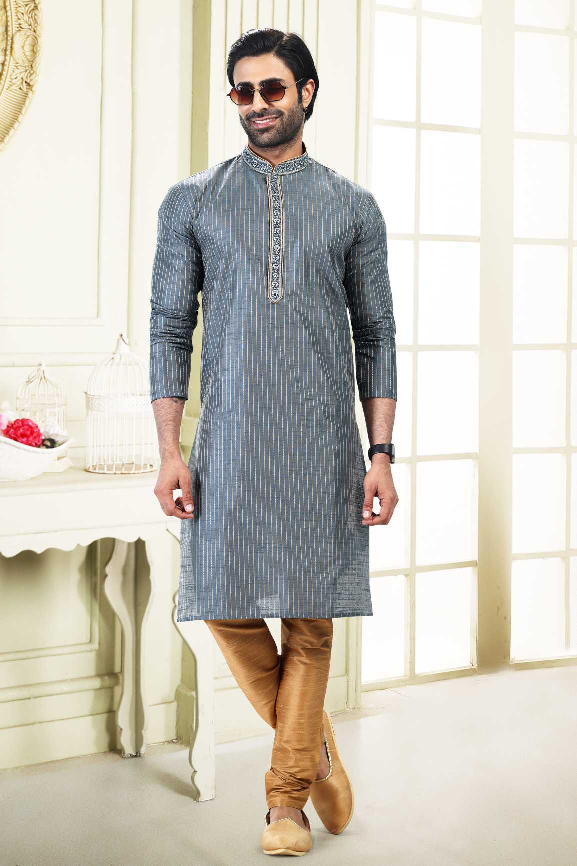 Latest Trendy Banarasi Silk Kurta Pyjama