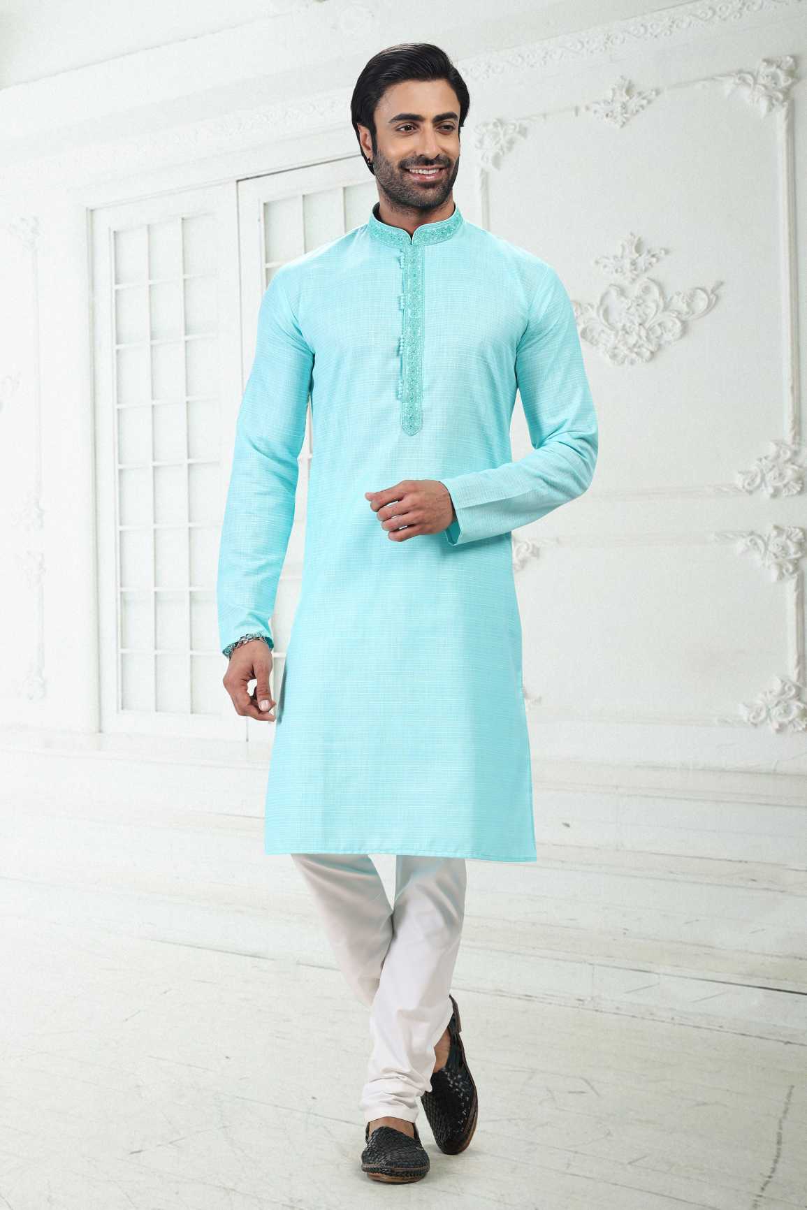 Traditional Linen Cotton kurta Pyjama