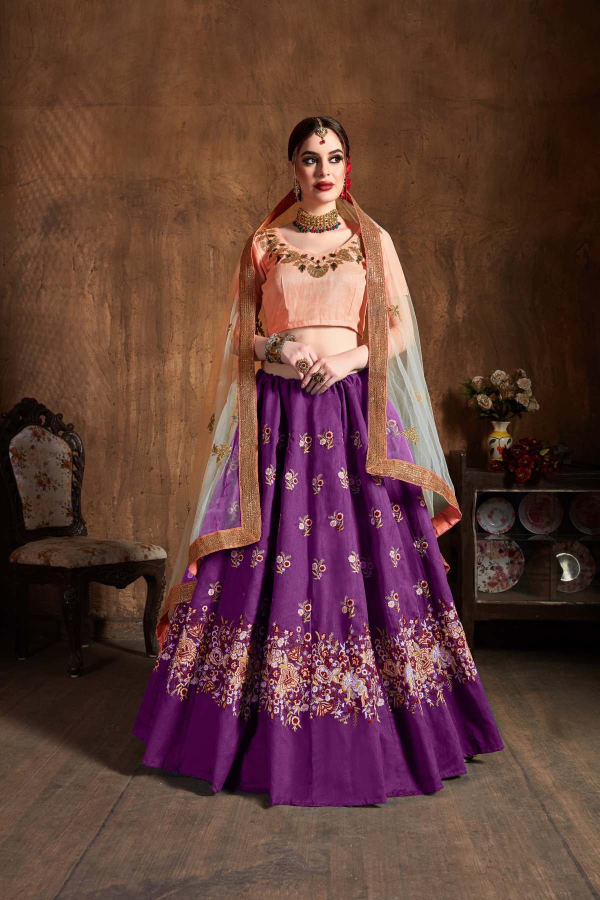 SUDARSHAN SILK'S PARTY WEAR LEHENGA CHOLI CG-1089