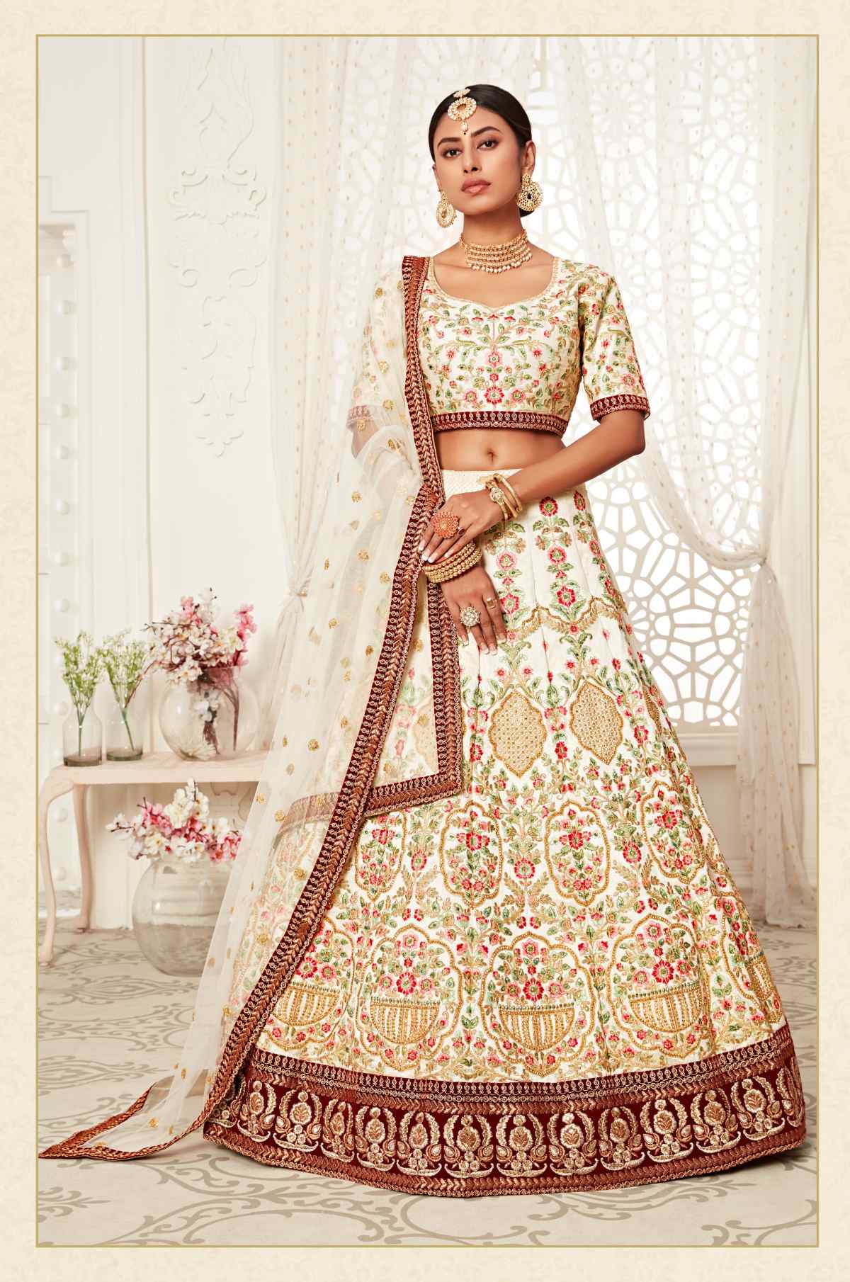Ready to Wear Lehenga Choli for Girls in Green Color – Roop Sari Palace