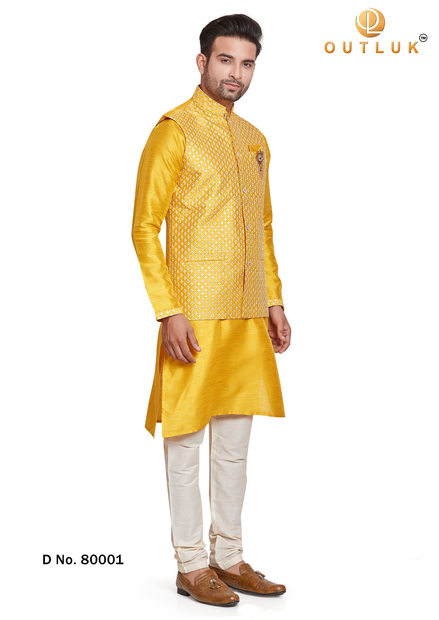 Sudarhsan Silks Art Silk Kurta Pjyama With Jackets