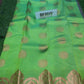 Green Half Silk Handwoven Wedding Festival Heavy Border Saree