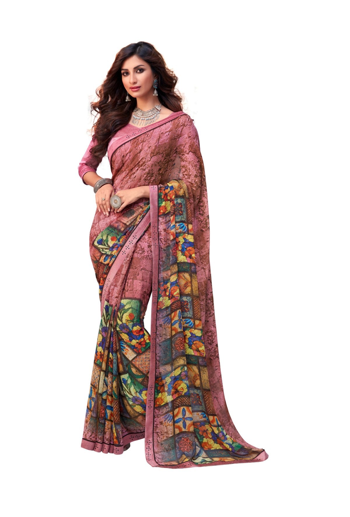 Latest Designer Georgette with Fancy Border Saree